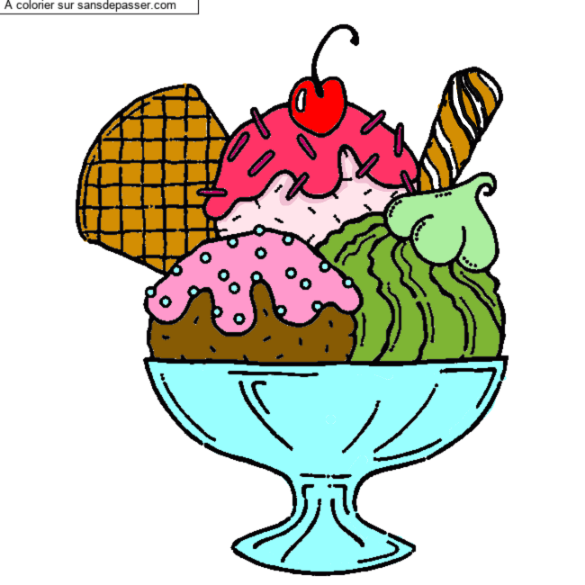 Coloriage Coupe de glace par un invit&eacute;