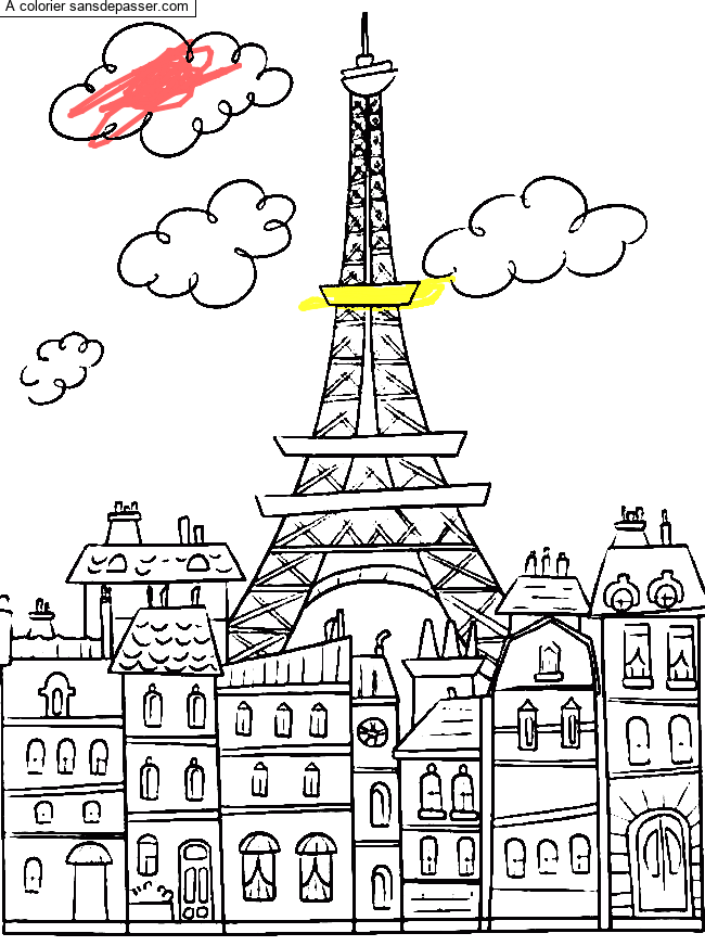 Coloriage Paris par un invité