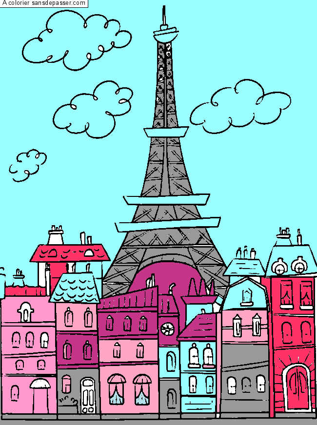 Coloriage Paris par un invité