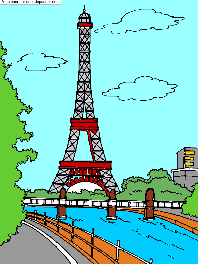 Coloriage Balade dans Paris par sarahgir