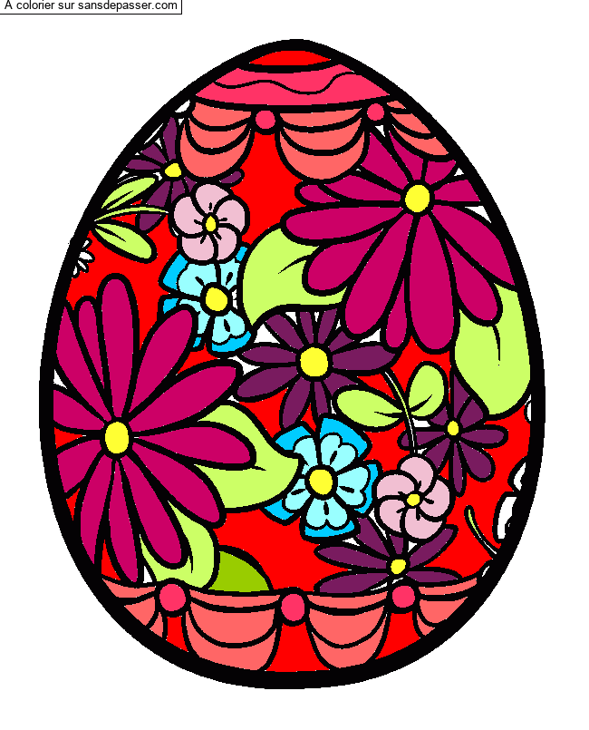 Fleurs et oeuf de P&acirc;ques par un invit&eacute;