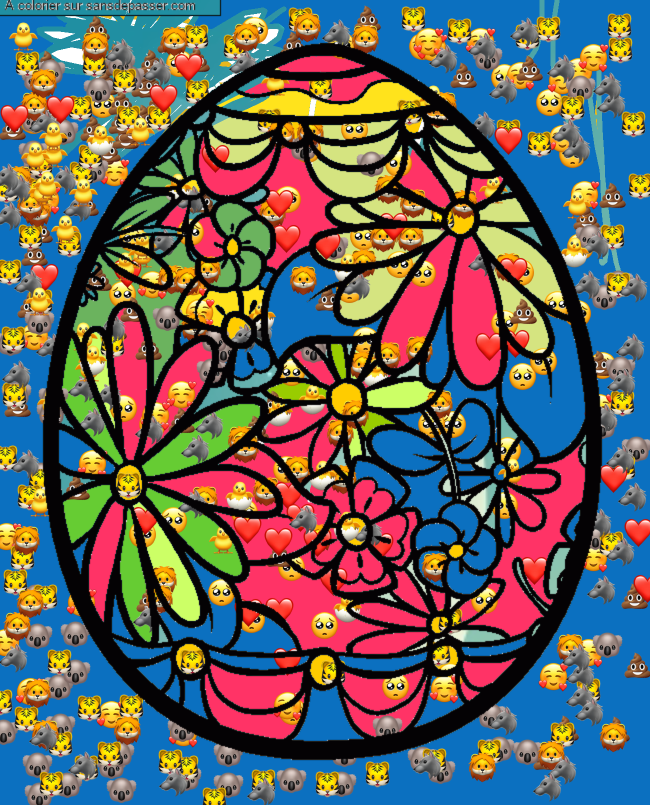 Fleurs et oeuf de P&acirc;ques par un invit&eacute;