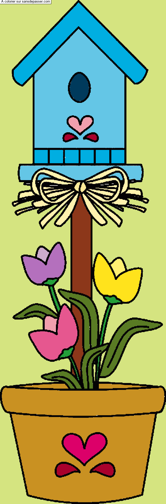 Nichoir fleuri par un invit&eacute;