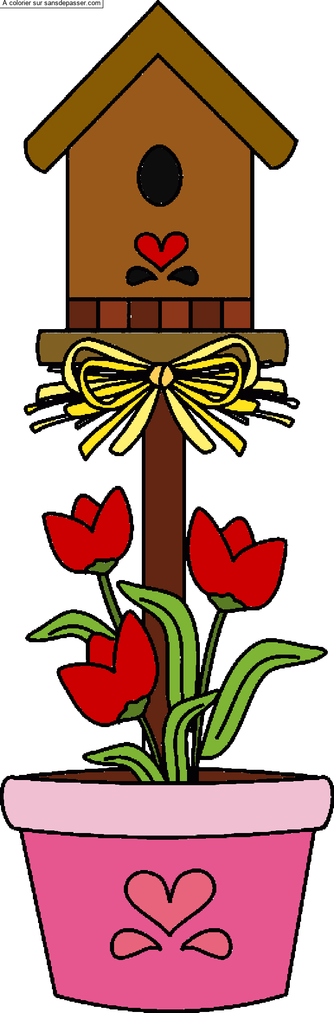 Nichoir fleuri par un invit&eacute;