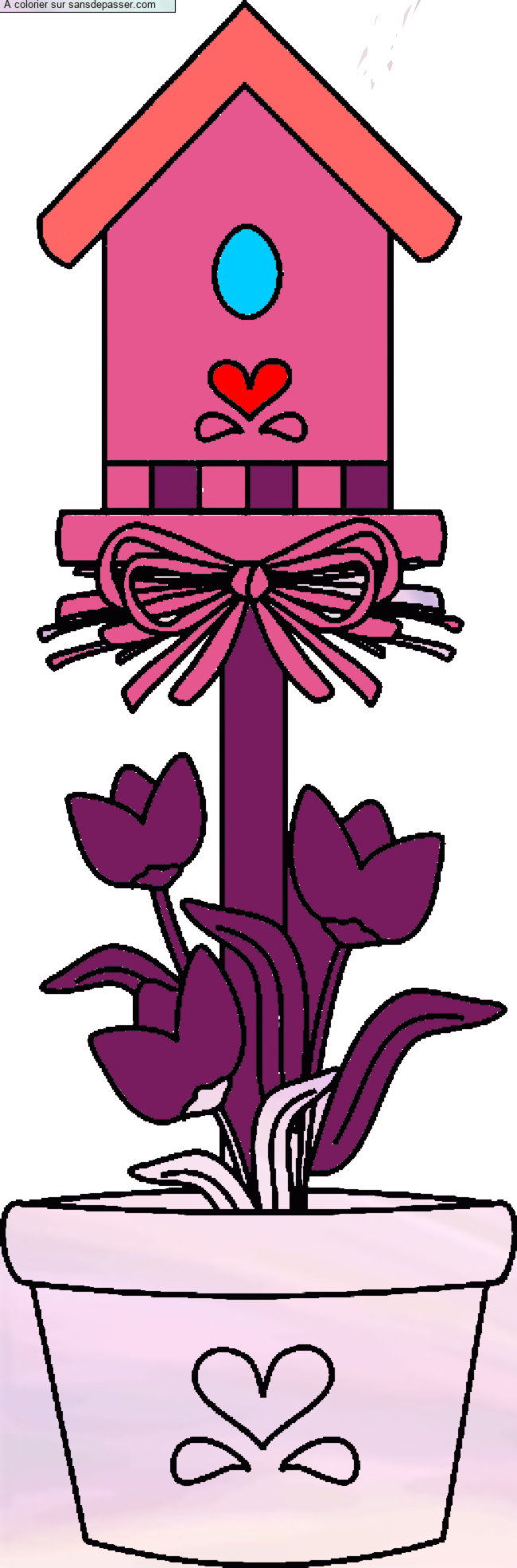 Nichoir fleuri par un invit&eacute;
