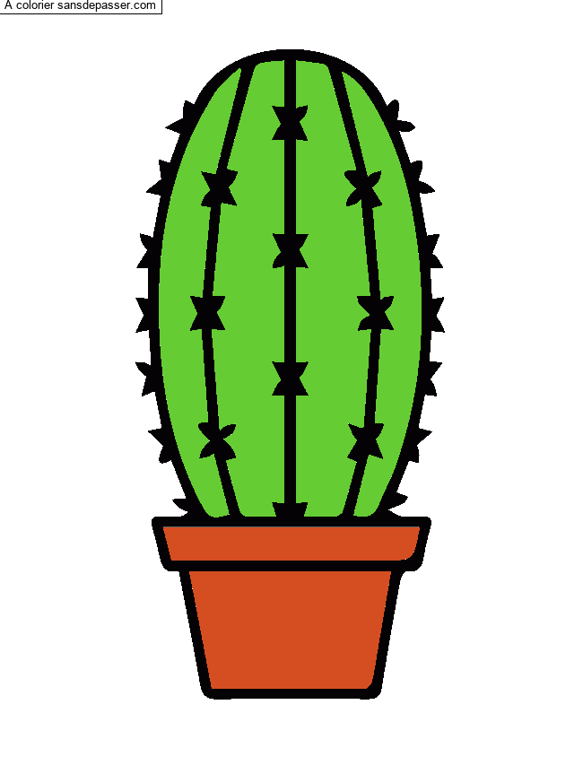 Cactus dans son pot par la&iuml;lia