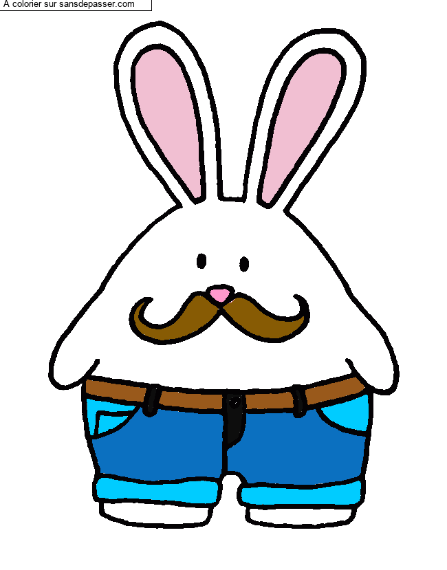 Coloriage Papa Lapin par un invit&eacute;