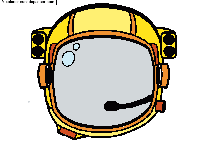 Casque d'astronaute par un invit&eacute;