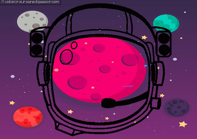Coloriage Casque d'astronaute
