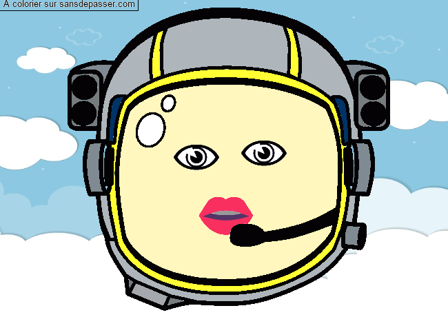 Casque d'astronaute par un invit&eacute;