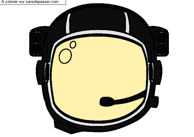 Coloriage Casque d'astronaute par kellychouchou
