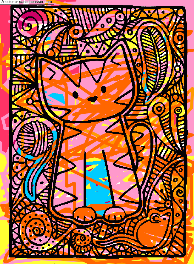 Coloriage Le chat et la souris par ETHAN 5