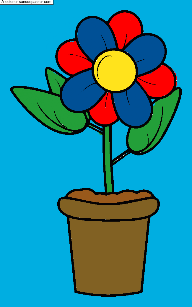 Coloriage Pot de fleur