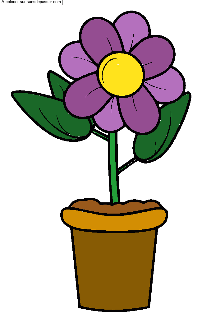 Coloriage Pot de fleur par Nonororo