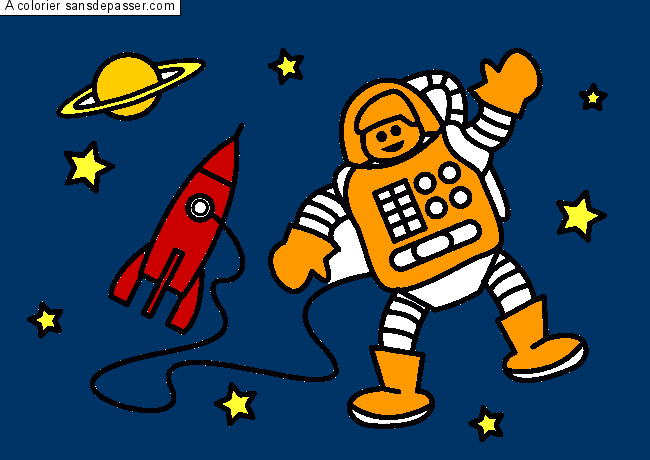 Coloriage Astronaute par timeo