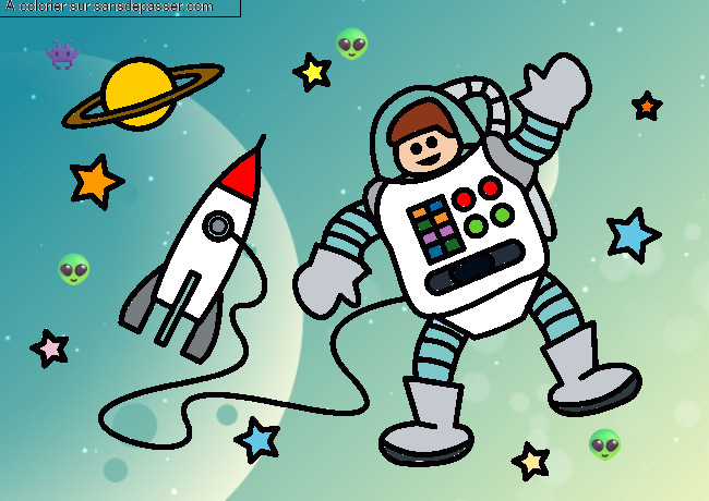 Astronaute par un invit&eacute;