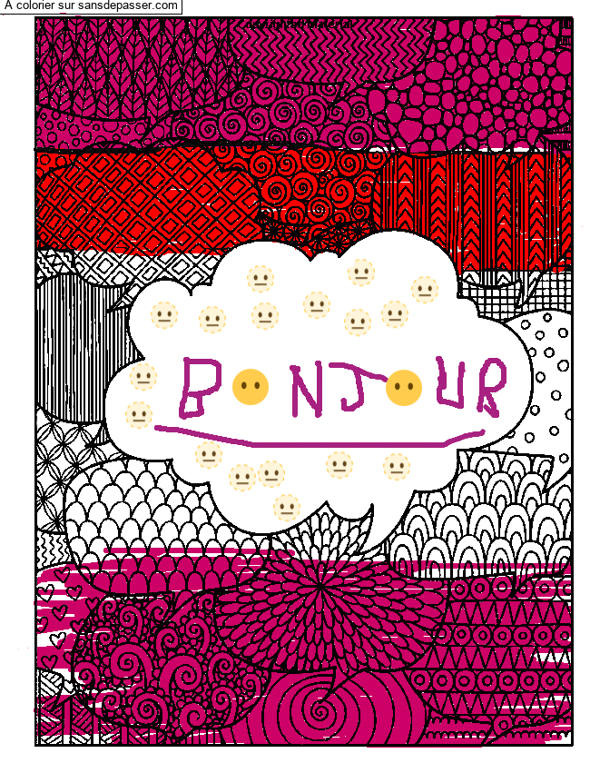 Bulles de BD &agrave; colorier par un invit&eacute;