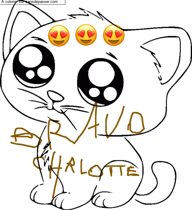 Coloriage Petit Chat par un invit&eacute;