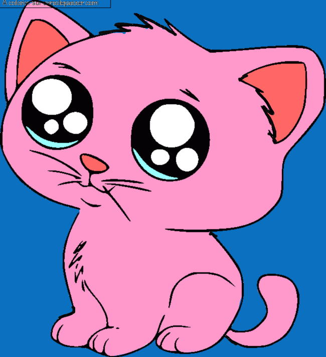 Coloriage Petit Chat par un invit&eacute;