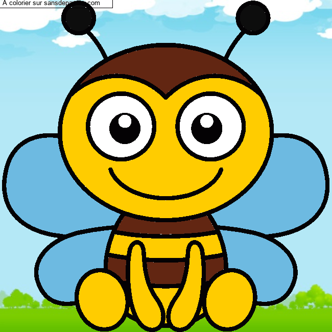 Jolie petite abeille par un invit&eacute;