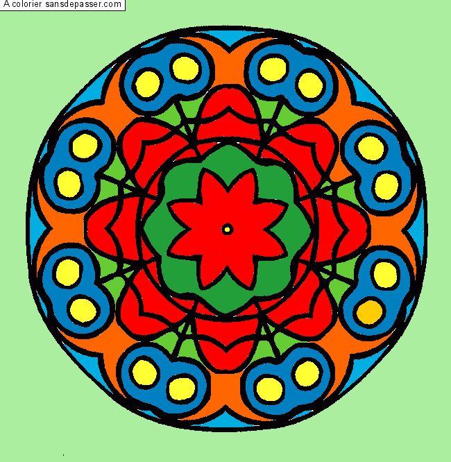 Coloriage Mandala Fleur par RoseLucie