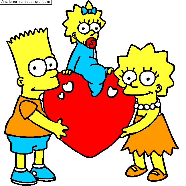 Bart, Lisa et Maggie Simpson par un invité