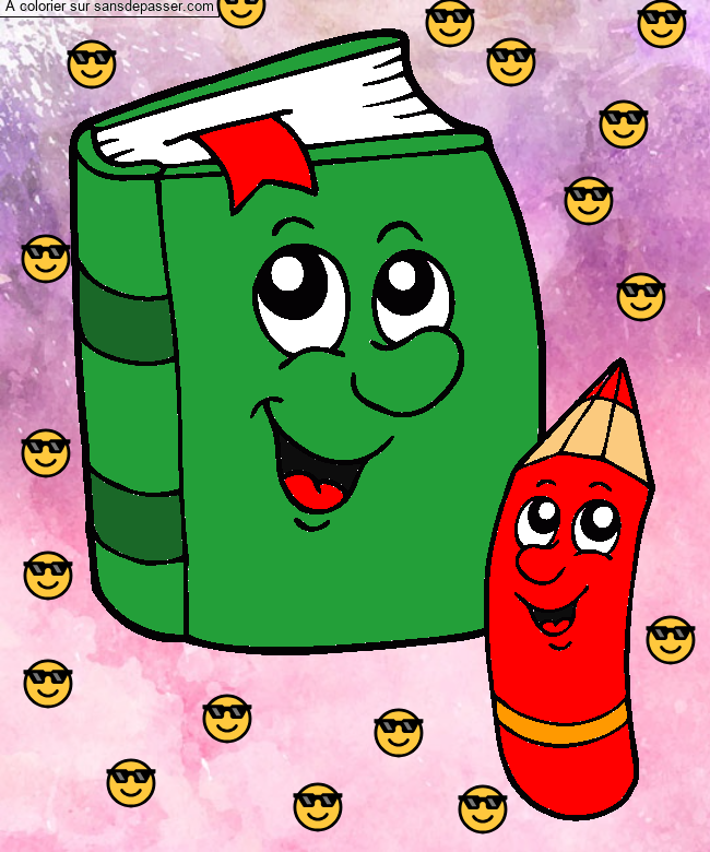Livre et Crayon par Marya