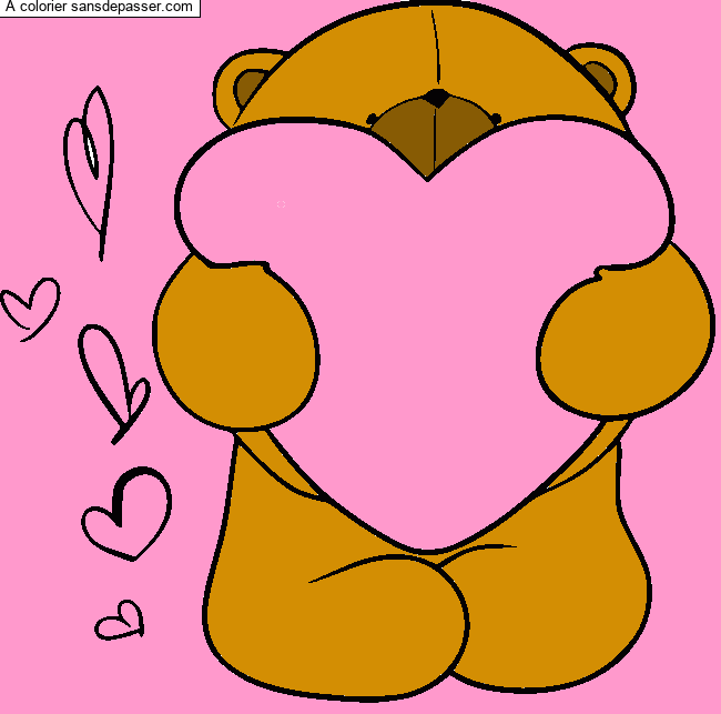 Ours et coeur par un invit&eacute;
