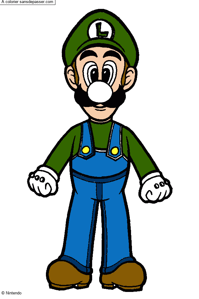 Coloriage Luigi par Gabi