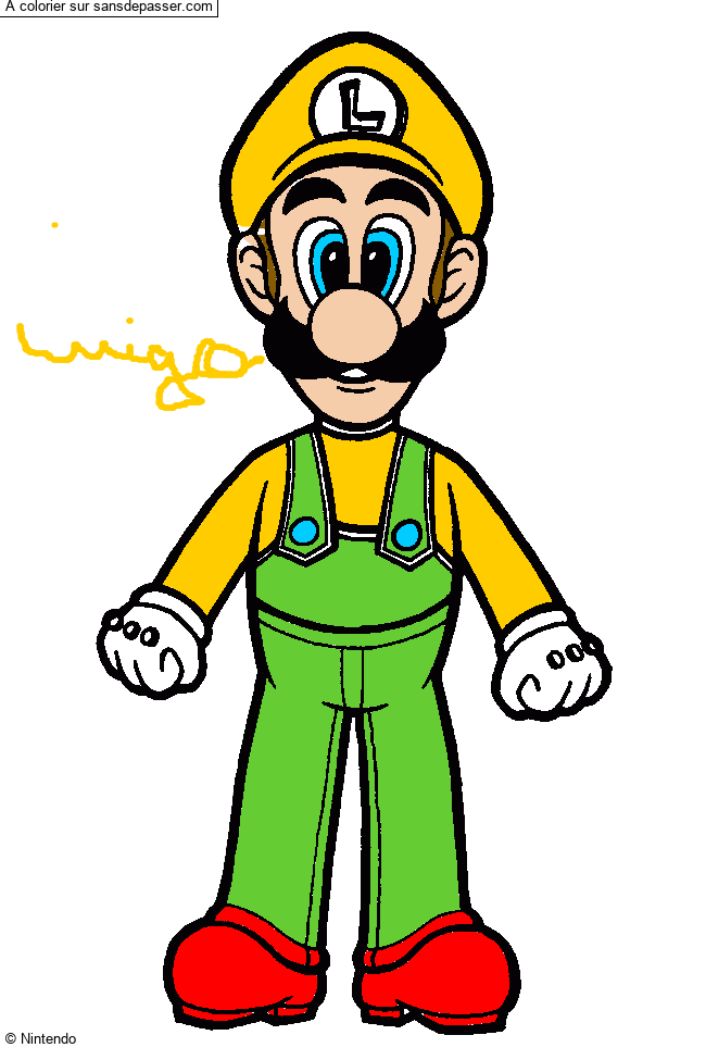 Coloriage Luigi par un invité