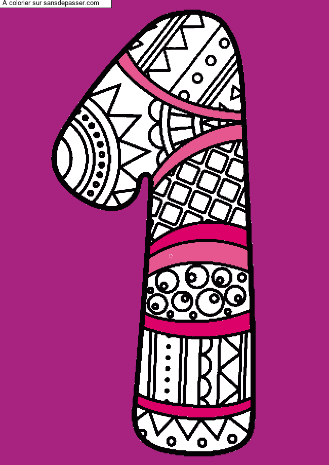 Coloriage Zentangle num&eacute;ro 1 par un invit&eacute;