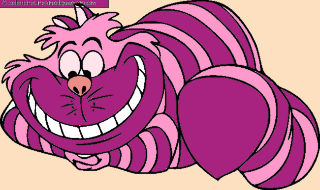 Coloriage Chat de Cheshire par un invit&eacute;