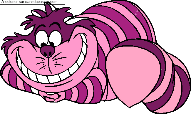 Coloriage Chat de Cheshire par un invit&eacute;