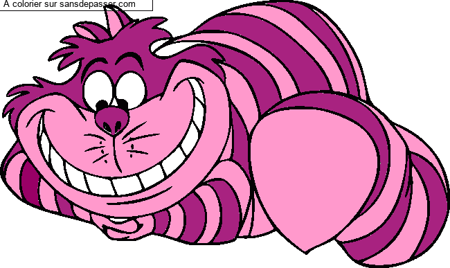Coloriage Chat de Cheshire par un invit&eacute;