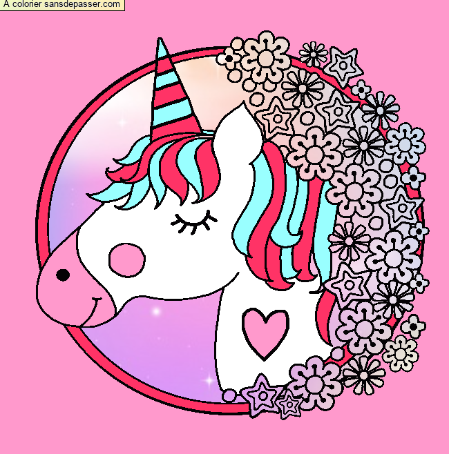 Mandala Licorne par un invit&eacute;