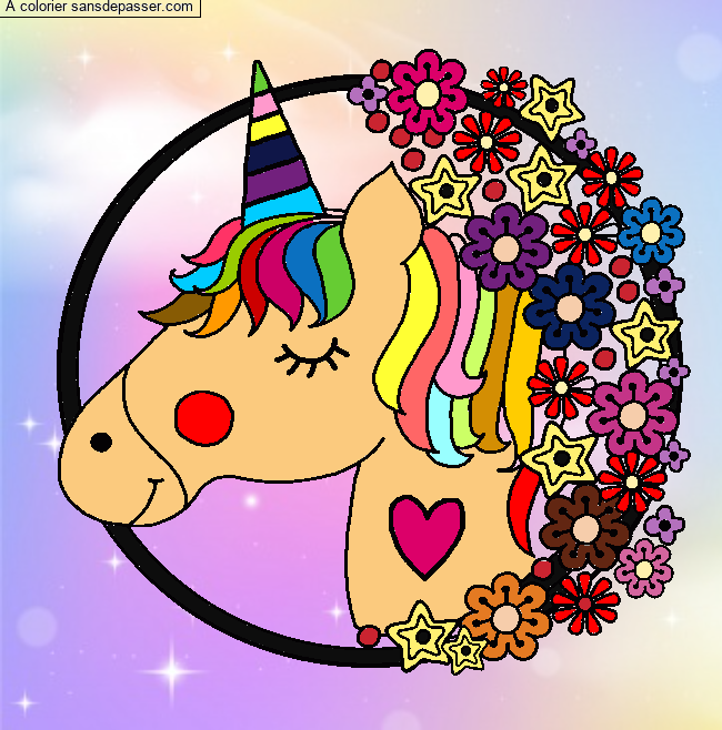 Mandala Licorne par un invit&eacute;