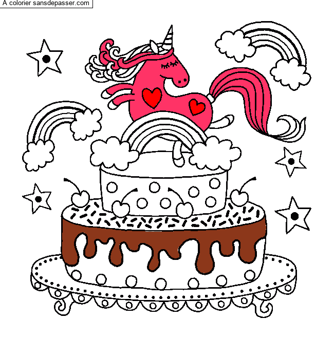 Gâteau d'anniversaire Licorne par LOULOUBASCOU