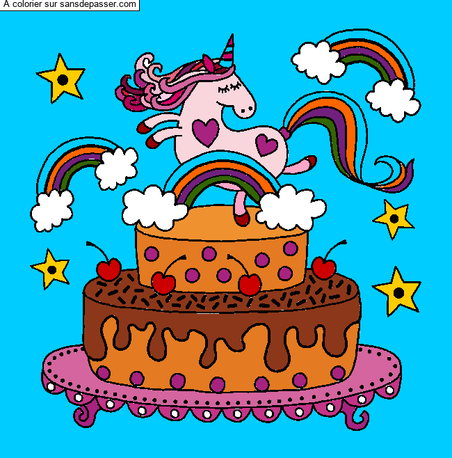 Dessin Kawaii Gateau D Anniversaire Licornenull