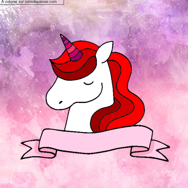 Coloriage Licorne endormie par un invit&eacute;