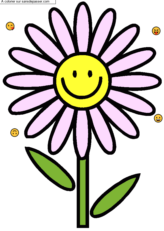 Fleur souriante par un invit&eacute;