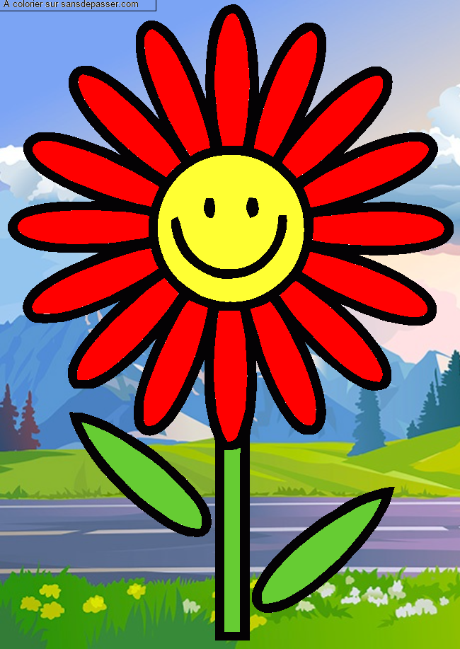 Fleur souriante par un invit&eacute;
