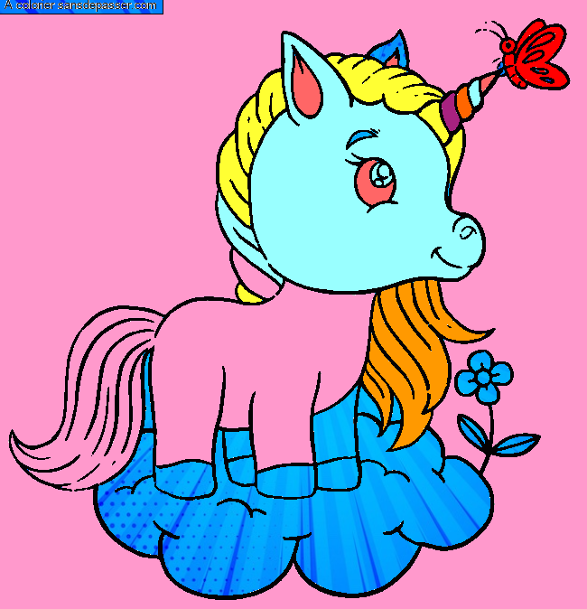 Licorne et papillon par EVA57