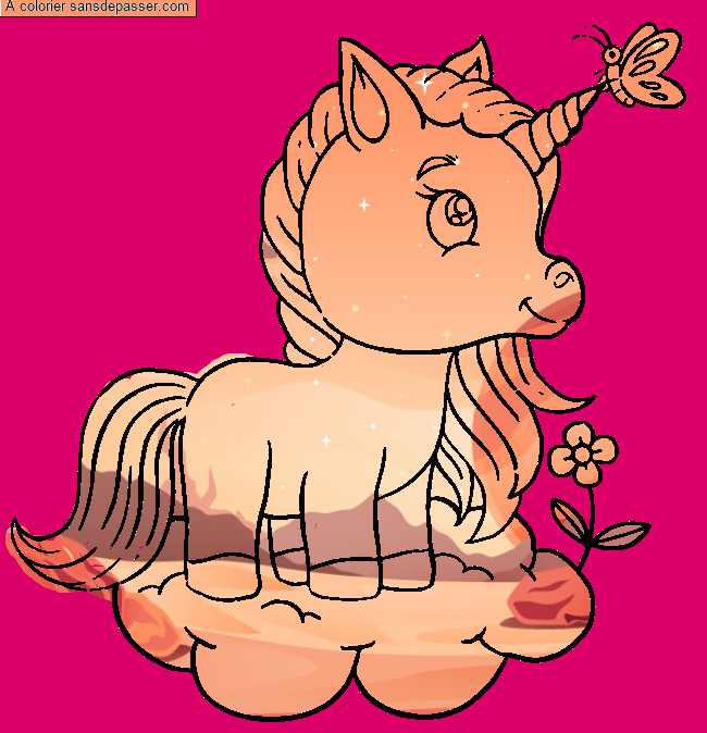 Licorne et papillon par chloe20