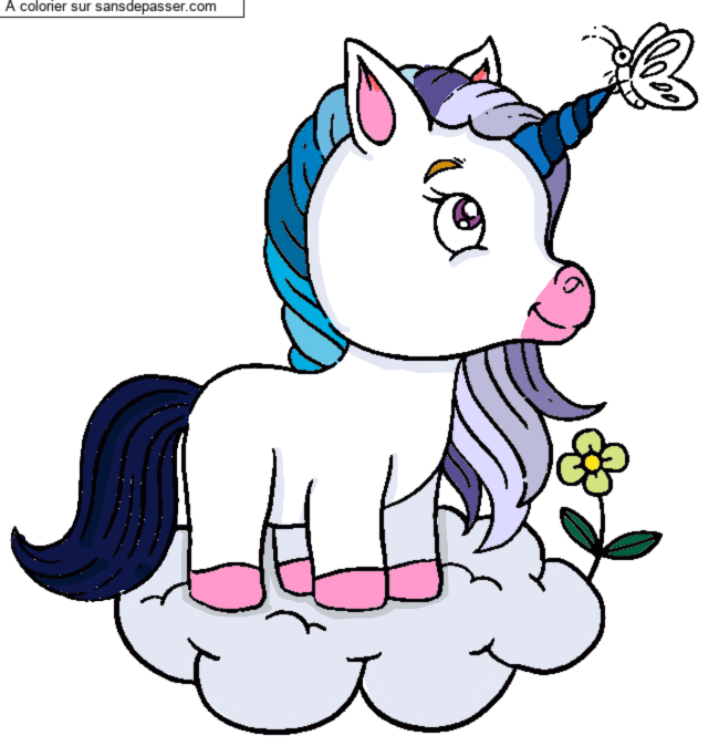 Licorne et papillon par un invit&eacute;