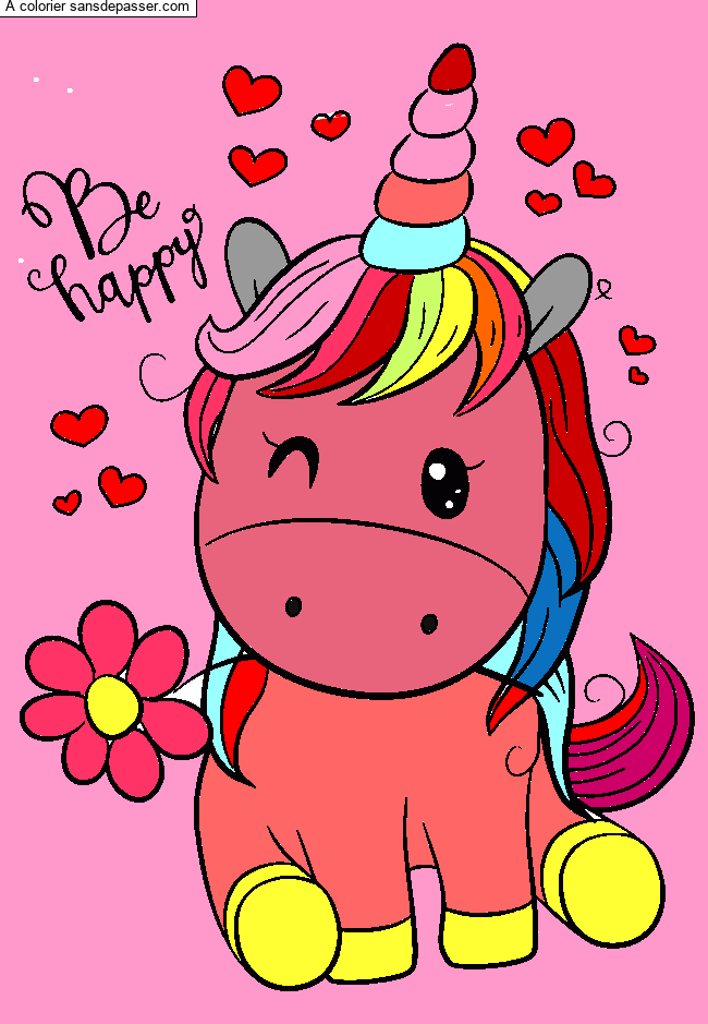 Licorne souriante par un invit&eacute;