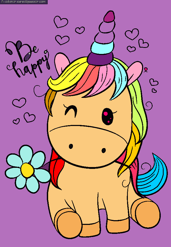 Licorne souriante par un invit&eacute;