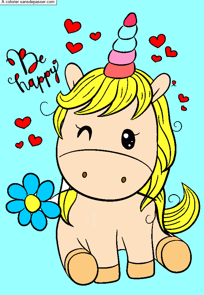 Licorne souriante par un invit&eacute;