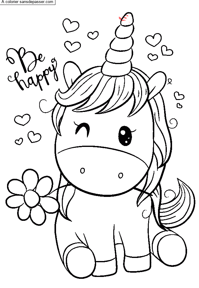 Licorne souriante par un invit&eacute;