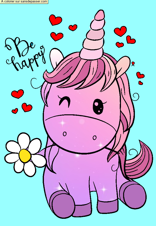 Licorne souriante par un invit&eacute;