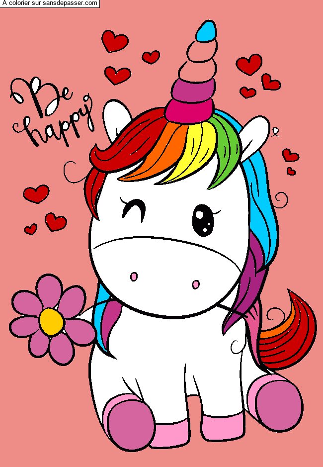 Licorne souriante par un invit&eacute;